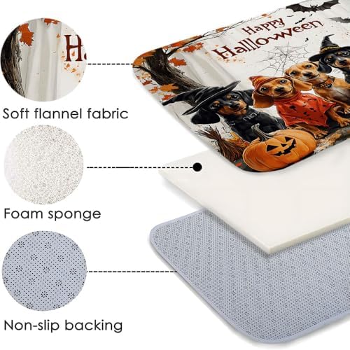 Halloween Bath Rug for Bathroom with Non-Slip Design