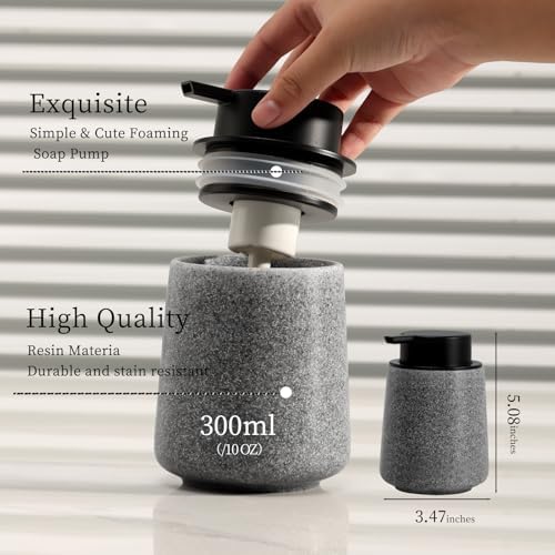 Haocoott Foaming Soap Dispenser with Granite Look