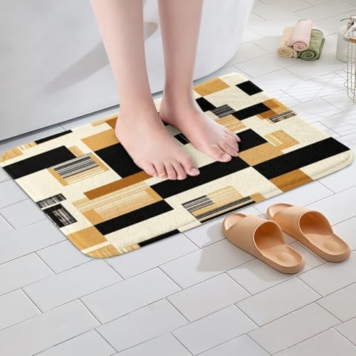 Feelyou 16x24 Geometric Modern Art Bath Rug
