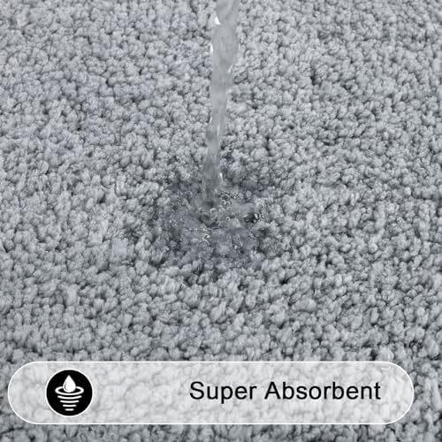 SHACOS Bath Rug Set of 3 Ultra Soft Non Slip Microfiber