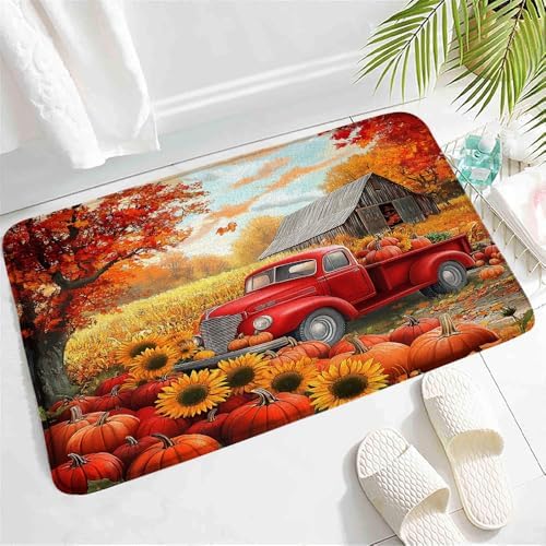 Fall Harvest Bath Mat with Non-Slip Design
