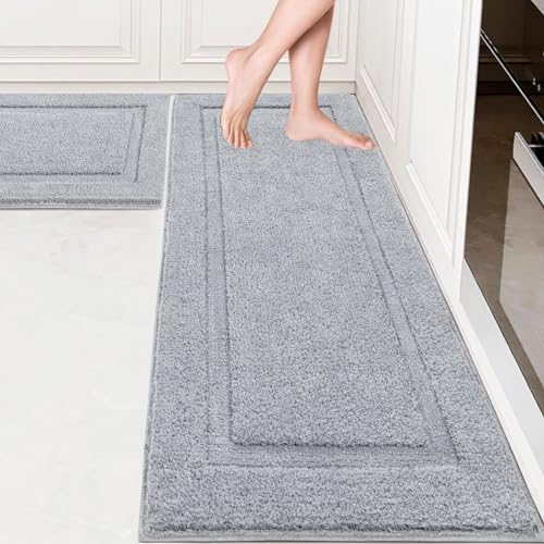 SHACOS Bath Rug Set of 3 Ultra Soft Non Slip Microfiber