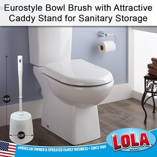 Lola Toilet Brush and Holder Set - Classic Durable Design