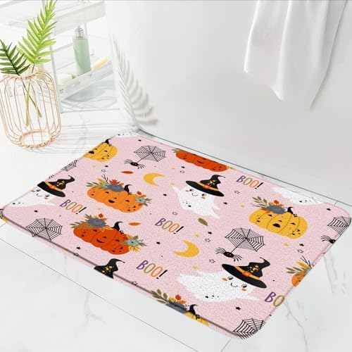 Cute Halloween Ghost Bath Mat 16x24 Inch 1