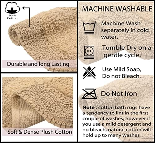 Home Weavers Radiant 100 Cotton Bath Rug Set 17x24
