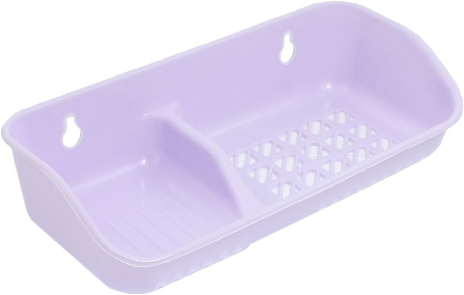 Qtqgoitem Plastic Suction Cup Dish Holder Purple Clear