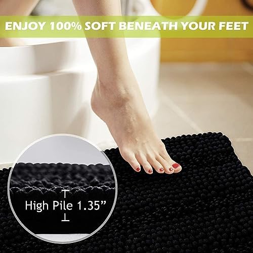 KGORGE Soft Shaggy Non-Slip Bath Mat 70x24