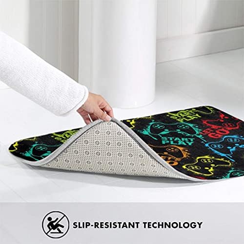 MZERSE Quick Dry Bath Mat with Cool Pattern