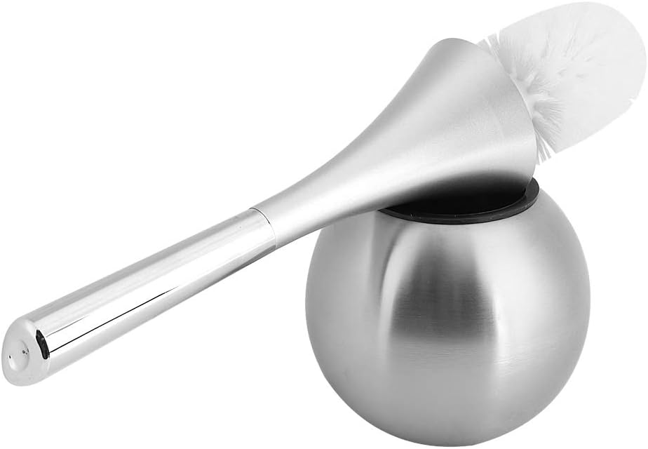 Gsycle Toilet Brush and Holder Set with Stainless Steel Base