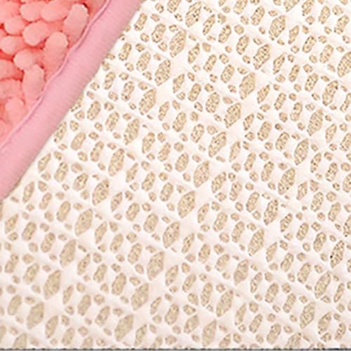 JAIJY Rose Plush Chenille Bath Rug 13x19