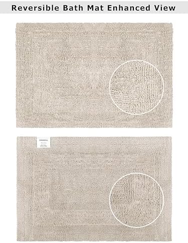 COTTON CRAFT Bath Mat Set of 2 Reversible