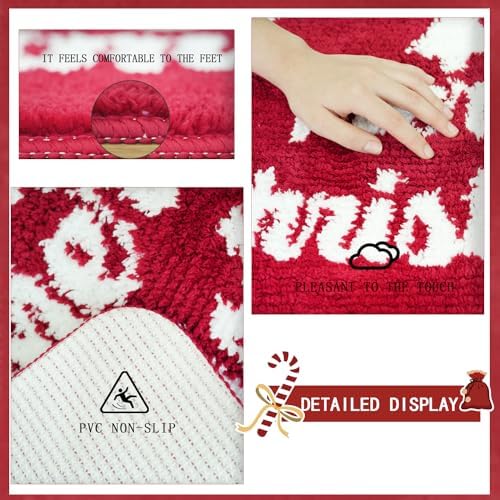 BOANKODU Christmas Bath Mat 20x32 Inches