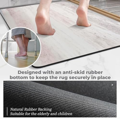 Soft Diatomaceous Earth Bath Mat 24x17 Inches
