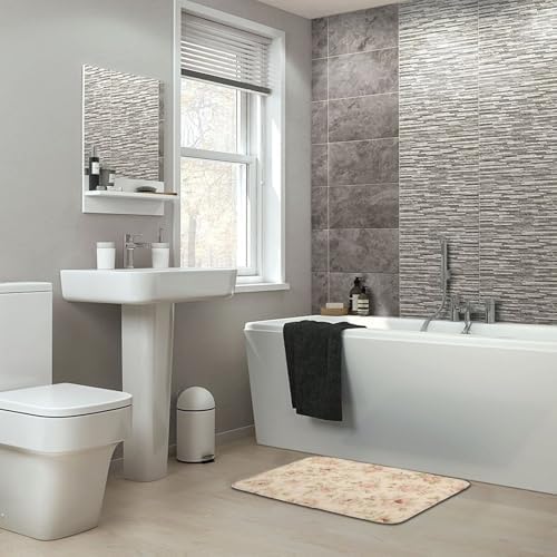 Absorbent Soft Flower Bath Mat 16x24