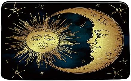 Sunhe Microfiber Memory Foam Bath Mat with Sun Moon Stars Design