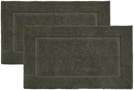 LANE LINEN 2 Piece Bath Rug Set - Non Slip Brown
