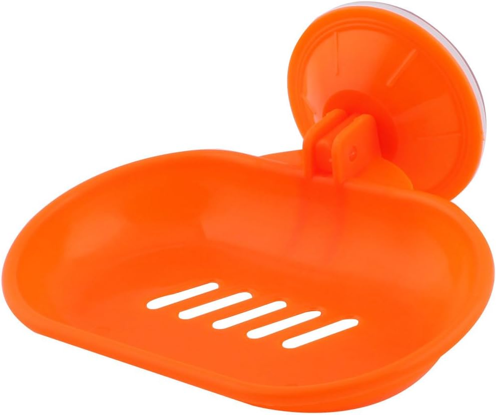 Orange Plastic Suction Cup Holder Organizer