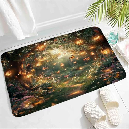 Enchanted Forest Bath Mat - Non-Slip Waterproof 24x16 Inch 1