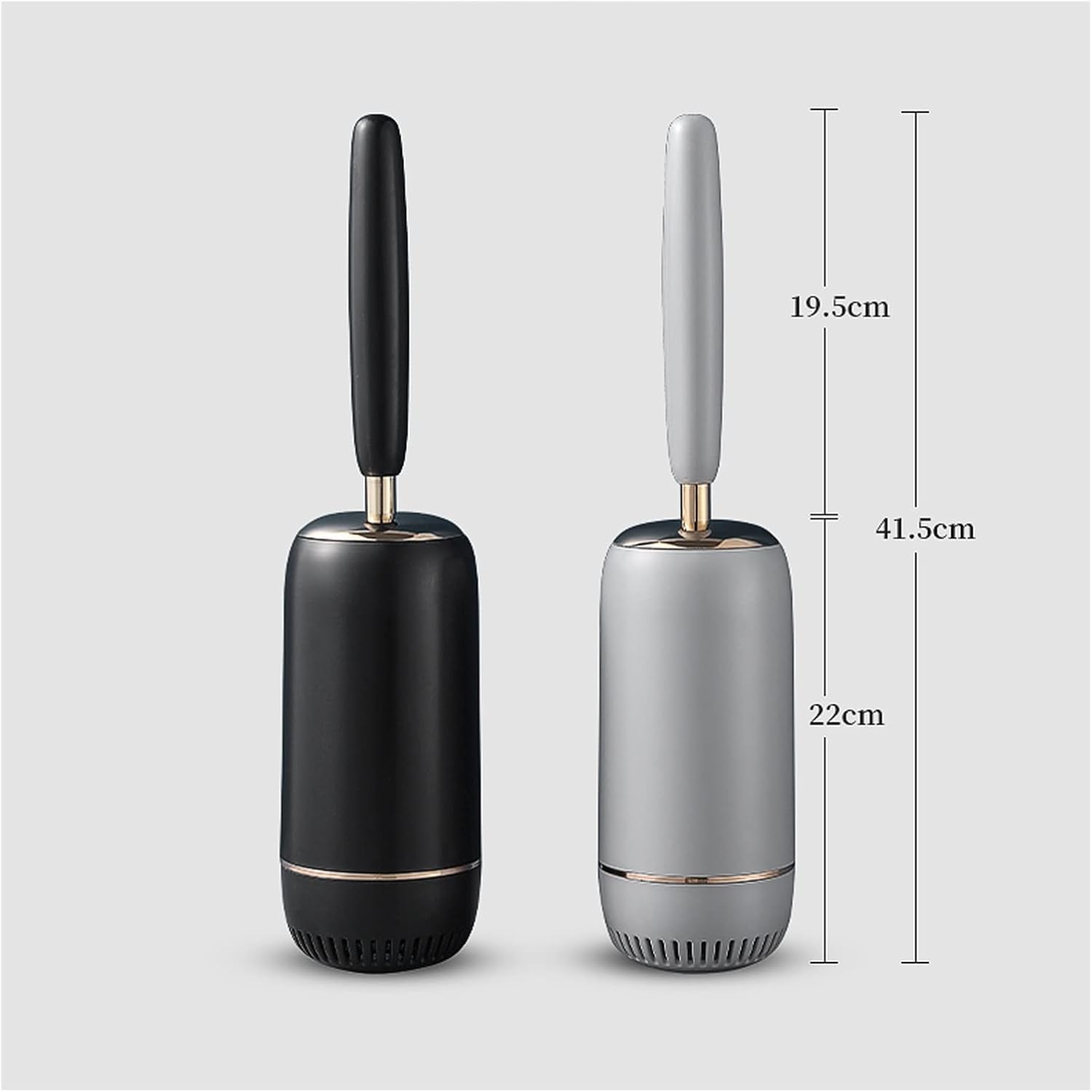 LUCBEI Toilet Brush with Holder Black Long Handle