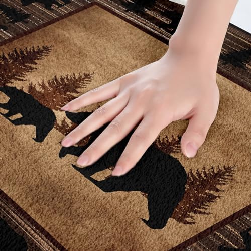 Feelyou Kids Bear Bath Mat 20x32 Rustic Design 1