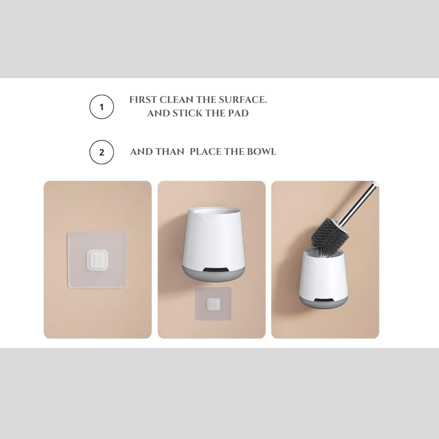 Gudaily Premium Silicone Toilet Brush Set
