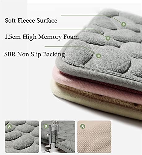 Insun Soft Memory Foam Bath Mat Non-Slip Black 157x236