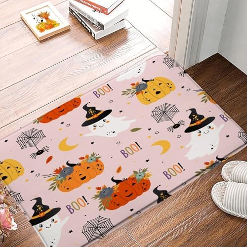 Cute Halloween Ghost Bath Mat 16x24 Inch 1