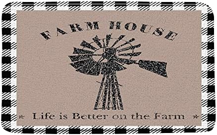 GCTNBJL Windmill Farmhouse Bath Mat 20x31 Inch