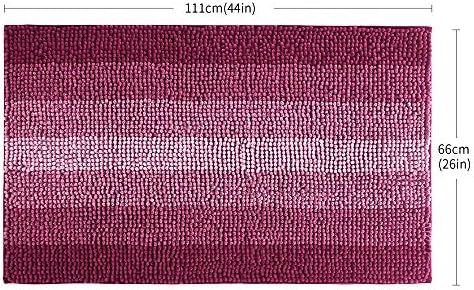 COSY HOMEER Fuchsia Bath Rug 44x26 Inch Non-Slip 1
