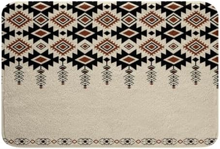 Jejeloiu Khaki Boho Bathroom Rug 16x24 Inch
