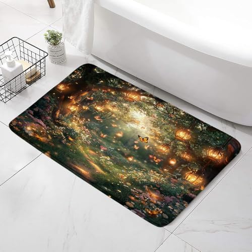 Enchanted Forest Bath Mat - Non-Slip Waterproof 24x16 Inch 1