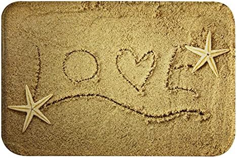 AMonamour Heart Love Bath Mat with Sand Texture