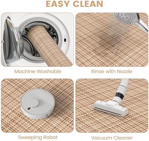 Uphome Non-Slip Bathroom Rug with Rubber Backing 16x24 inch