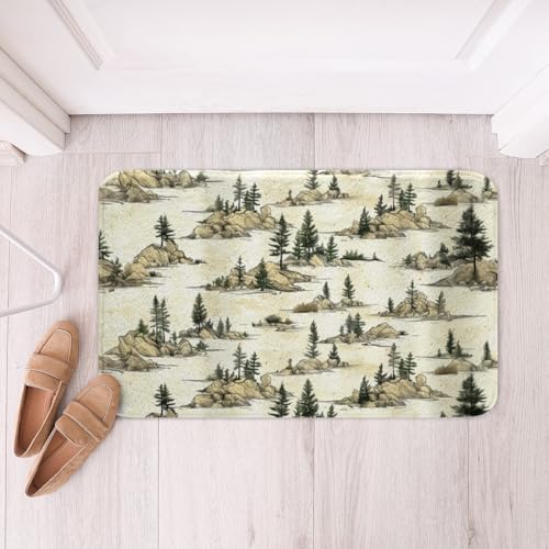 Feelyou Western Decor Bath Rug 16x24 Grunge Style