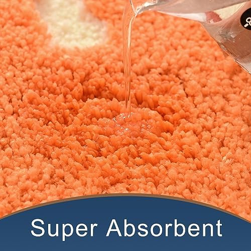 Beige Bathroom Rug with Cute Non-Slip Design