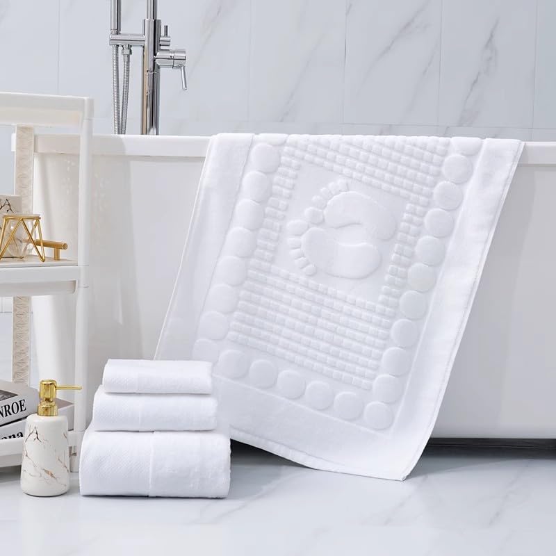 Namzi Cotton Banded Bath Mat 80x50cm 1