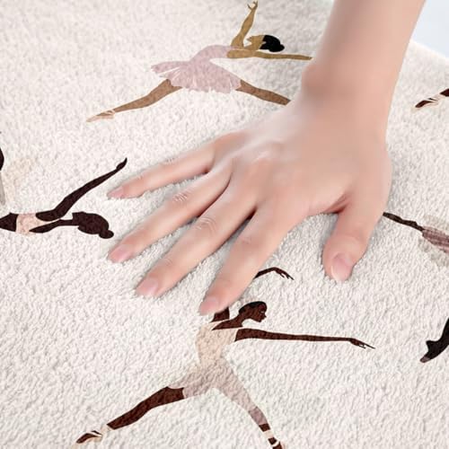 Feelyou Swan Bath Rug Mat - Cozy Non Slip 16x24 Inch