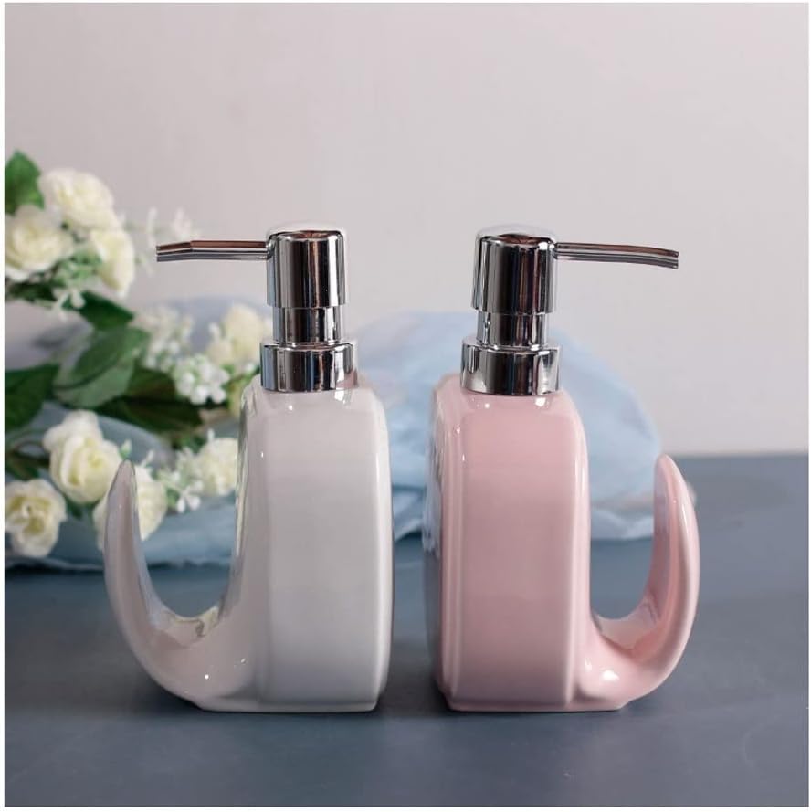 Moisture Ceramic Soap Dispenser Set White 1