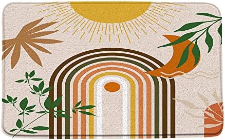 ZKJSMGS Abstract Rainbow Boho Bath Mat