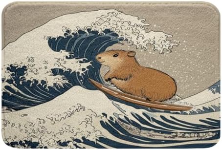 Capybara Bath Mat for Kids 16x24 inch Funny Animal Bathroom Rug