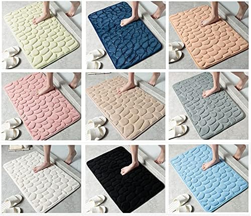 Insun Soft Memory Foam Bath Mat Non-Slip Black 157x236
