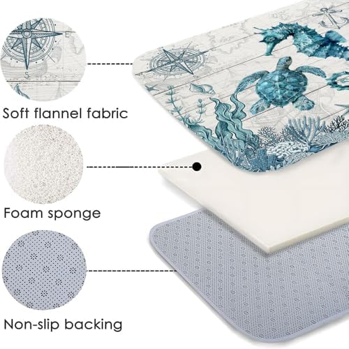 Beach Turtle Bath Rug 16x24 Inch Non-Slip 1