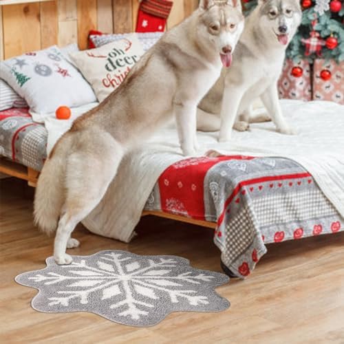KELINFONG Snowflake Bathtub Mat - 26 Non-Slip Shaggy Rugs