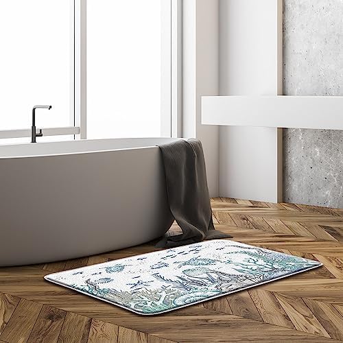 Nautical Coastal Bath Rug 16x24 Inch