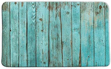 BOYIAN 16x24 Inch Rustic Wooden Bath Mat Non Slip