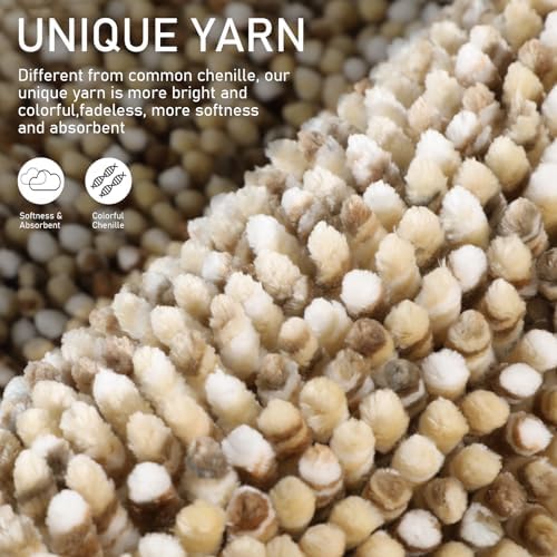 Yimobra Bath Mats Non Slip 28x175 Ultra Soft Chenille Rugs