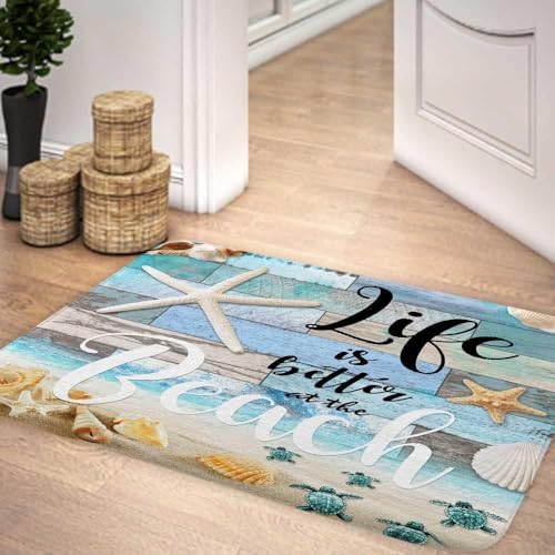 Beach Starfish Bathroom Rug 16X24 Inches Non Slip