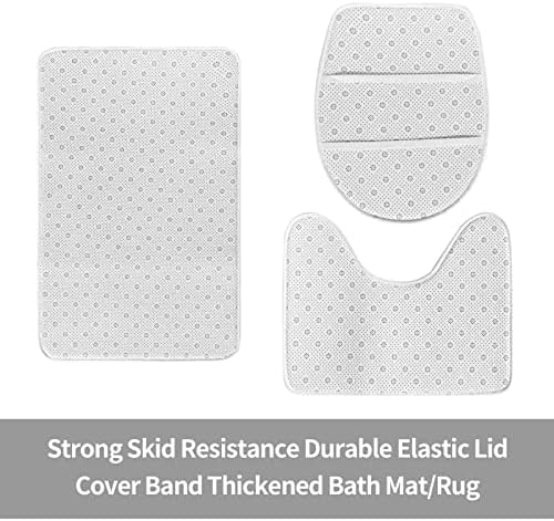 Custom Bath Mat Set 3 Pieces Seagreen Non-Slip Rugs