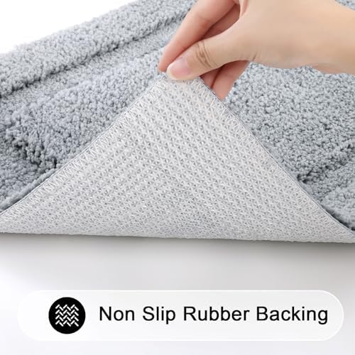 SHACOS Bath Rug Set of 3 Ultra Soft Non Slip Microfiber