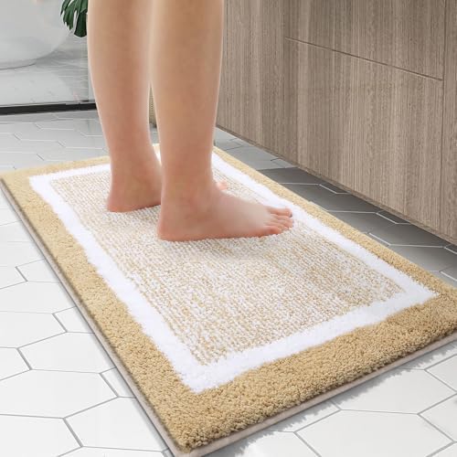 OLANLY 24x16 Bath Rug Non-Slip Quick Dry Extra Soft Absorbent